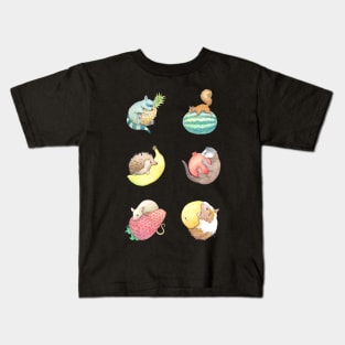 Small Animals & Fruit Kids T-Shirt